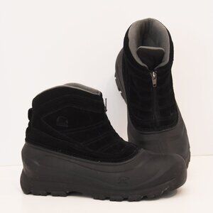 SOREL Cold Mountain Zip Thinsulate Insulated Waterproof Boots Men's 7.5 Black